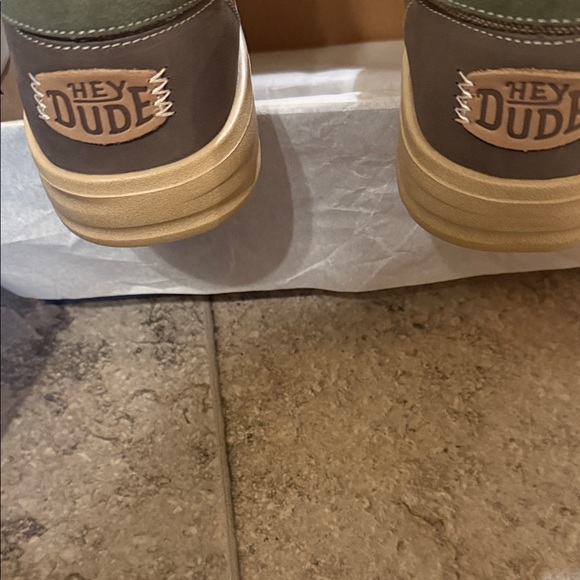 Hey Dude Tan and Green Lace-Up Shoes - Picture 2 of 4